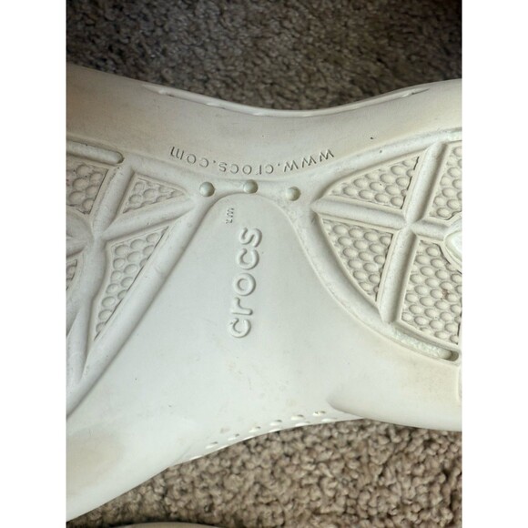 Crocs Women's Sneakers - Literide 360 Pacer Lace Up White Shoes Size W7 - Picture 9 of 11